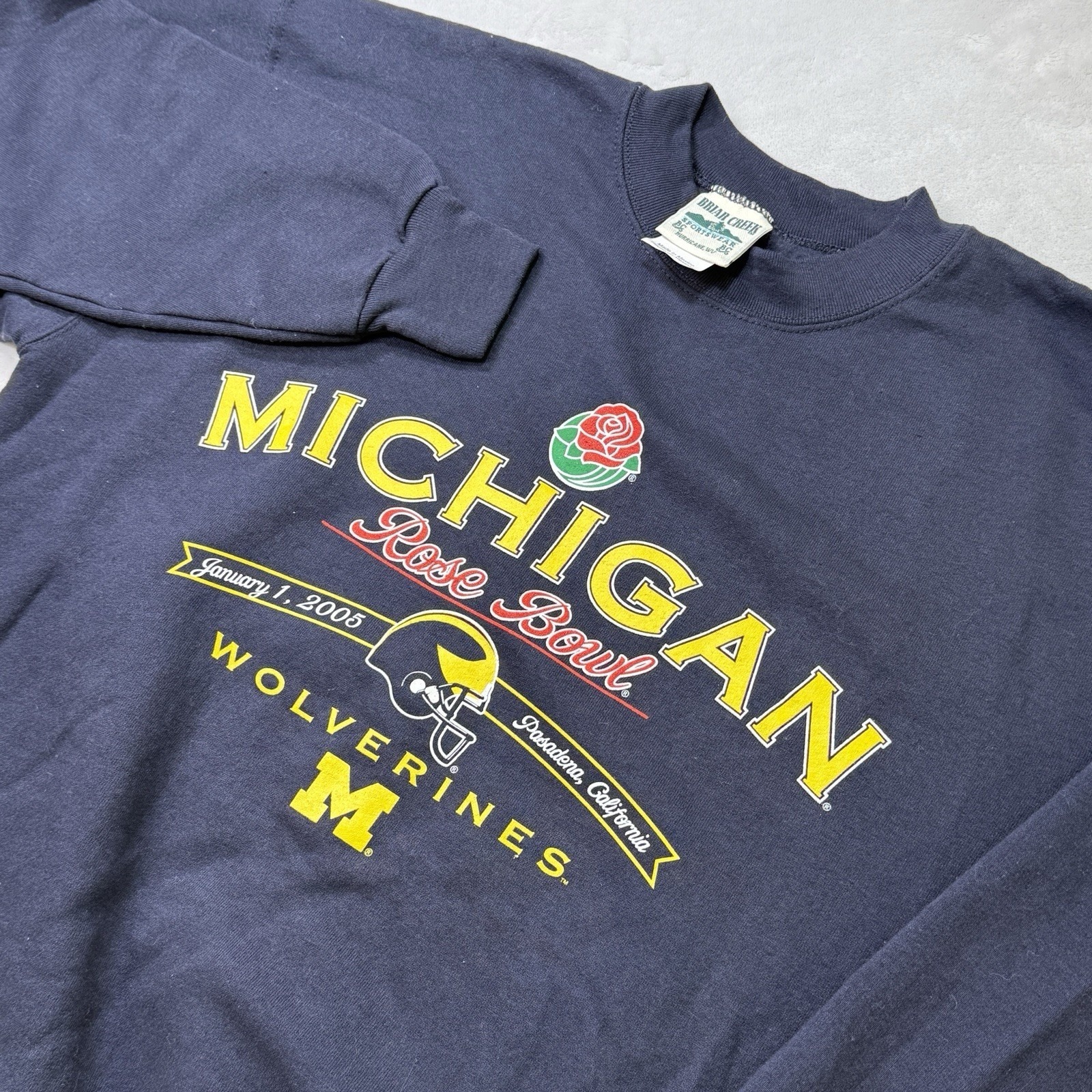 Michigan Wolverines Rose Bowl 2005 Sweatshirt Y2k College Football M Nwot